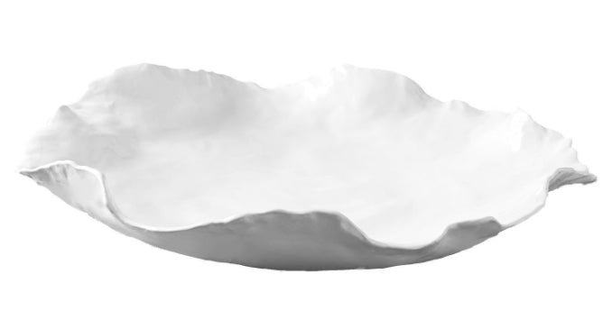 Large White Free Form Bowl