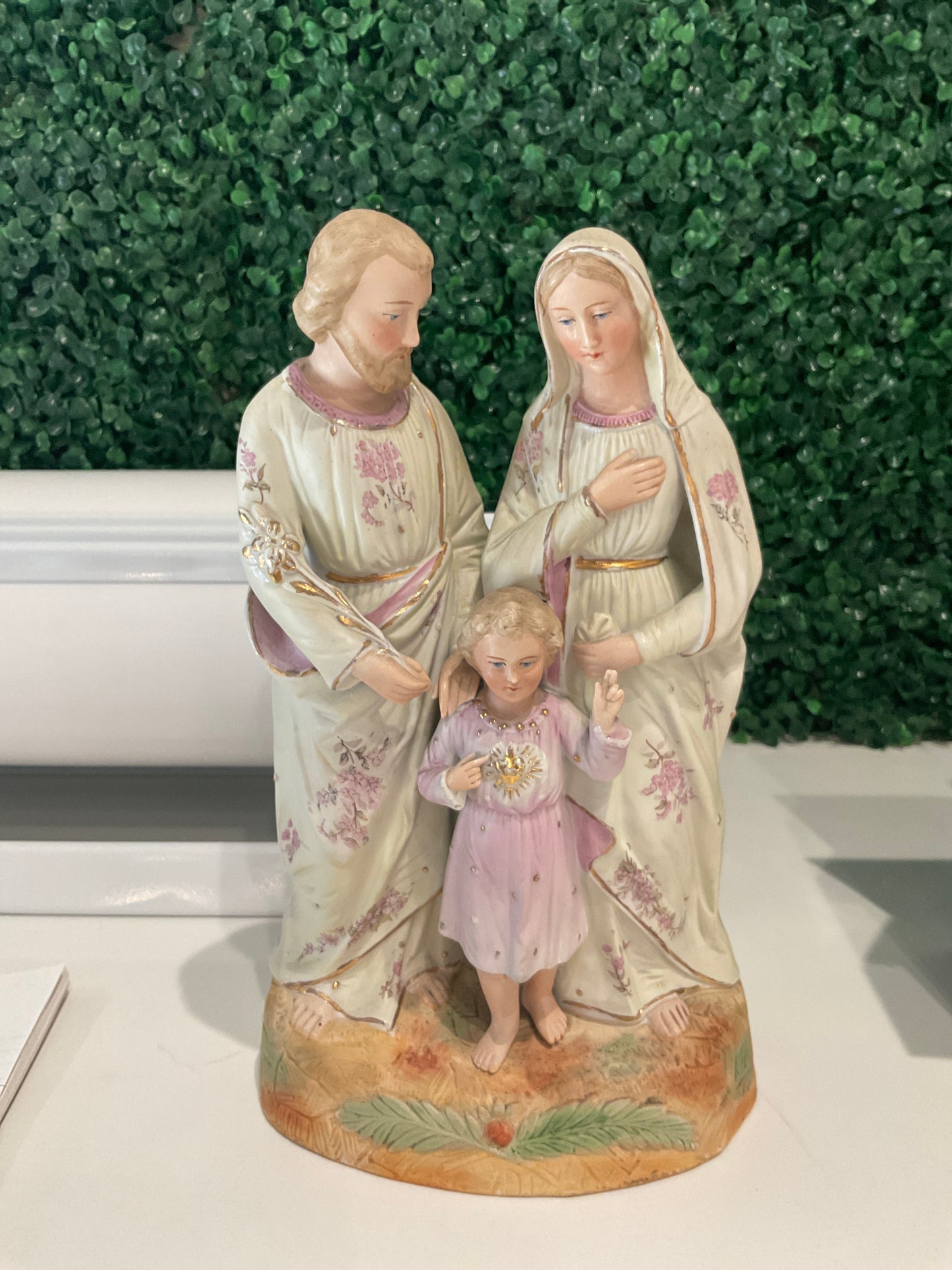Mary, Joseph, & Girl Statue