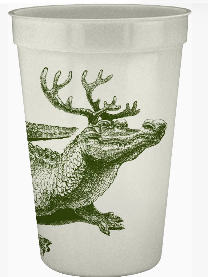 Faire Alexa Pulitzer Christmas Gator cups (set of 12)