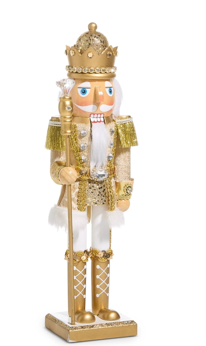 15" Glitter Gold Nutcracker