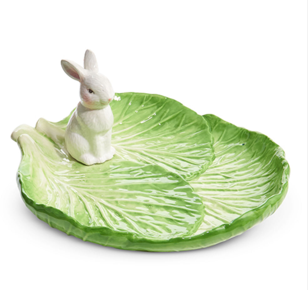 8" CABBAGE BUNNY TRAY