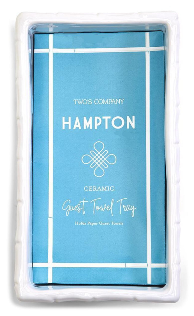 Hampton Faux Bamboo Fretwork Guest Towel Tray