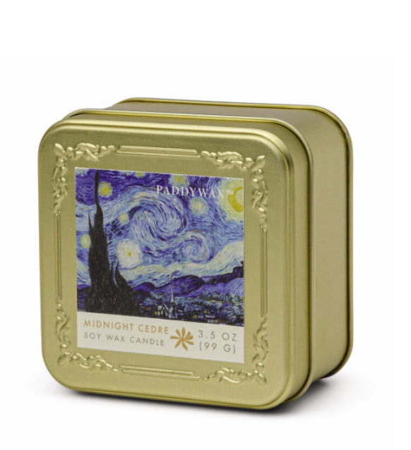 Impressionist Gold Tin Candles
