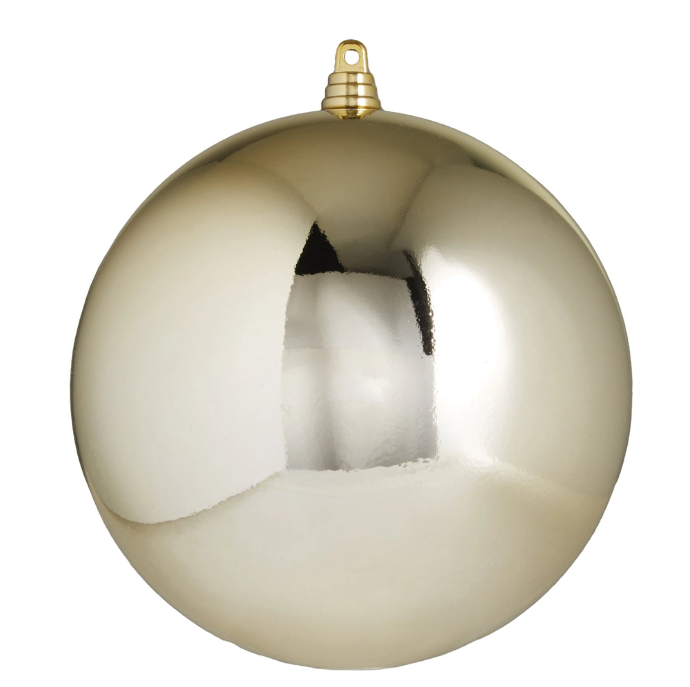 6" Shiny Champagne Ball Ornament