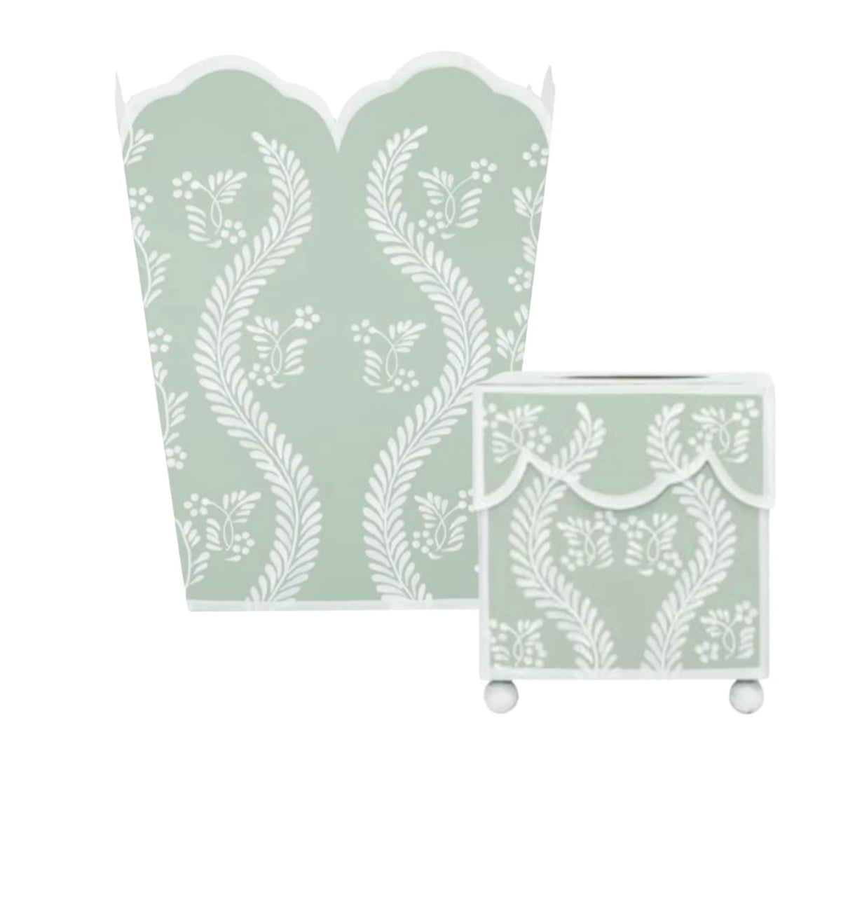 TRELLIS WASTEPAPER BASKET & TISSUE HOLDER