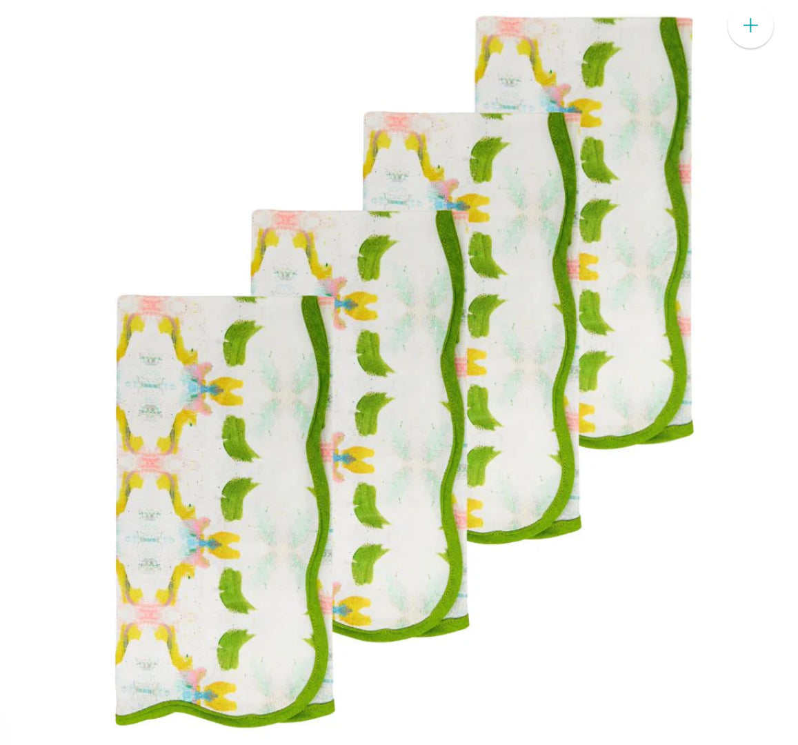 Dogwood Scalloped Dinner Napkins