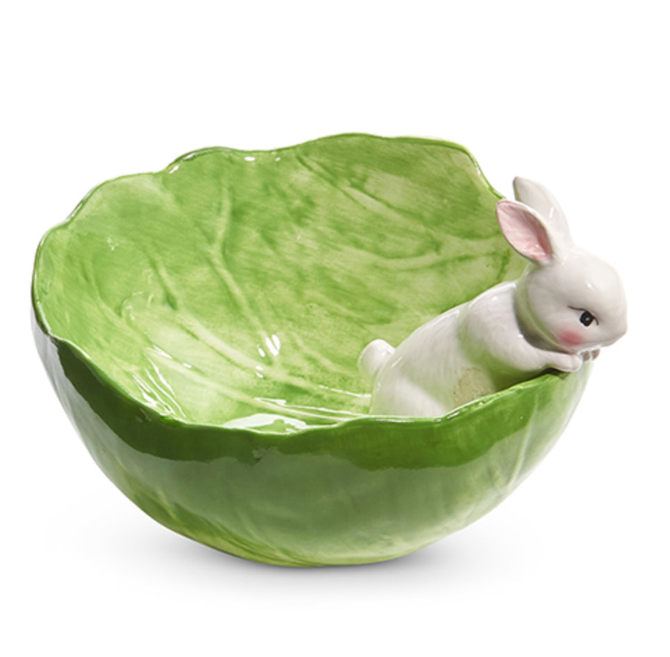 6" Cabbage Bunny Bowl