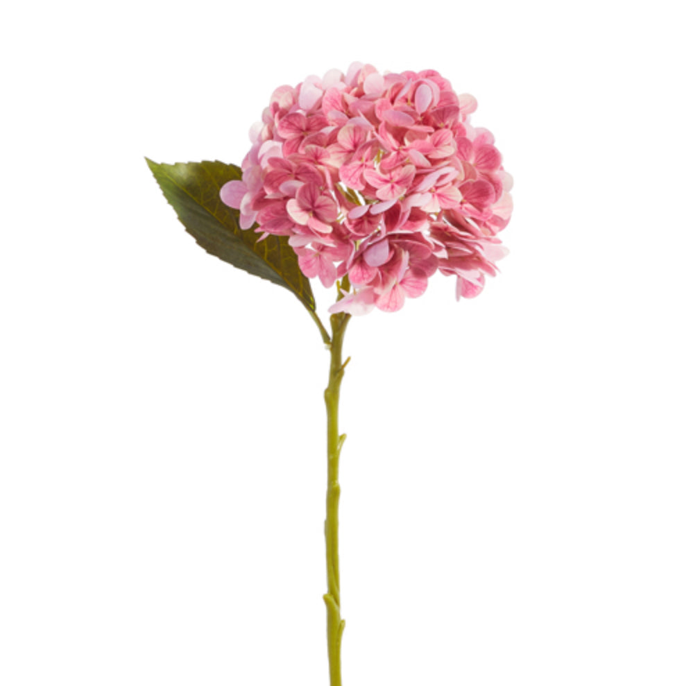 19" REAL TOUCH PINK HYDRANGEA STEM