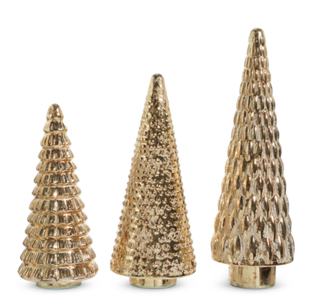 22" GOLD PATTERN TREES