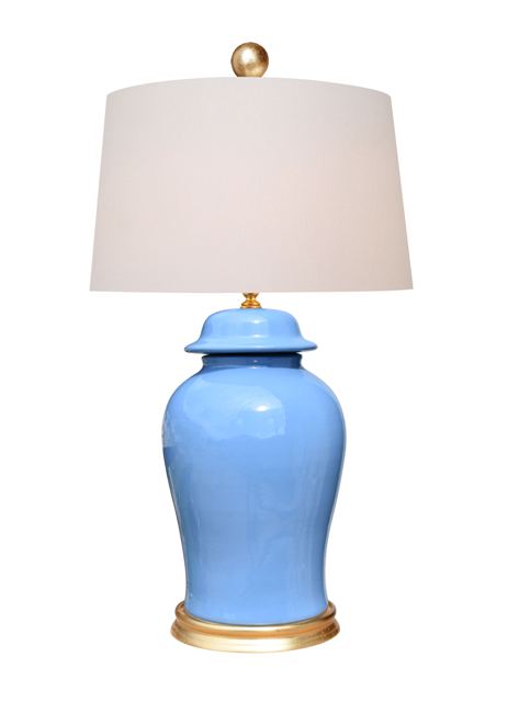 Grande Temple Jar Lamp in French Blue