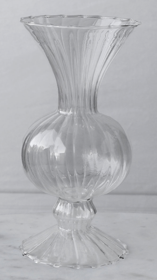 GLASS Cambridge Flora Flower Vase Set of 2 (Clear)