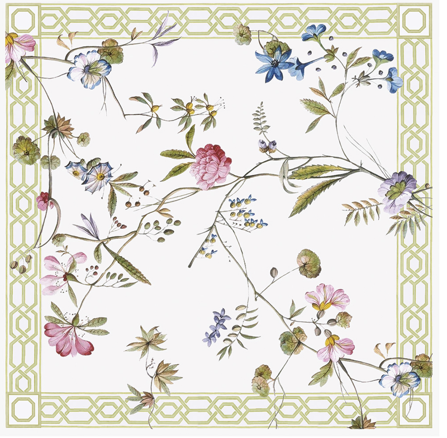 LINEN Gabrielle napkins 20 x 20 Set of 4 (Floral)