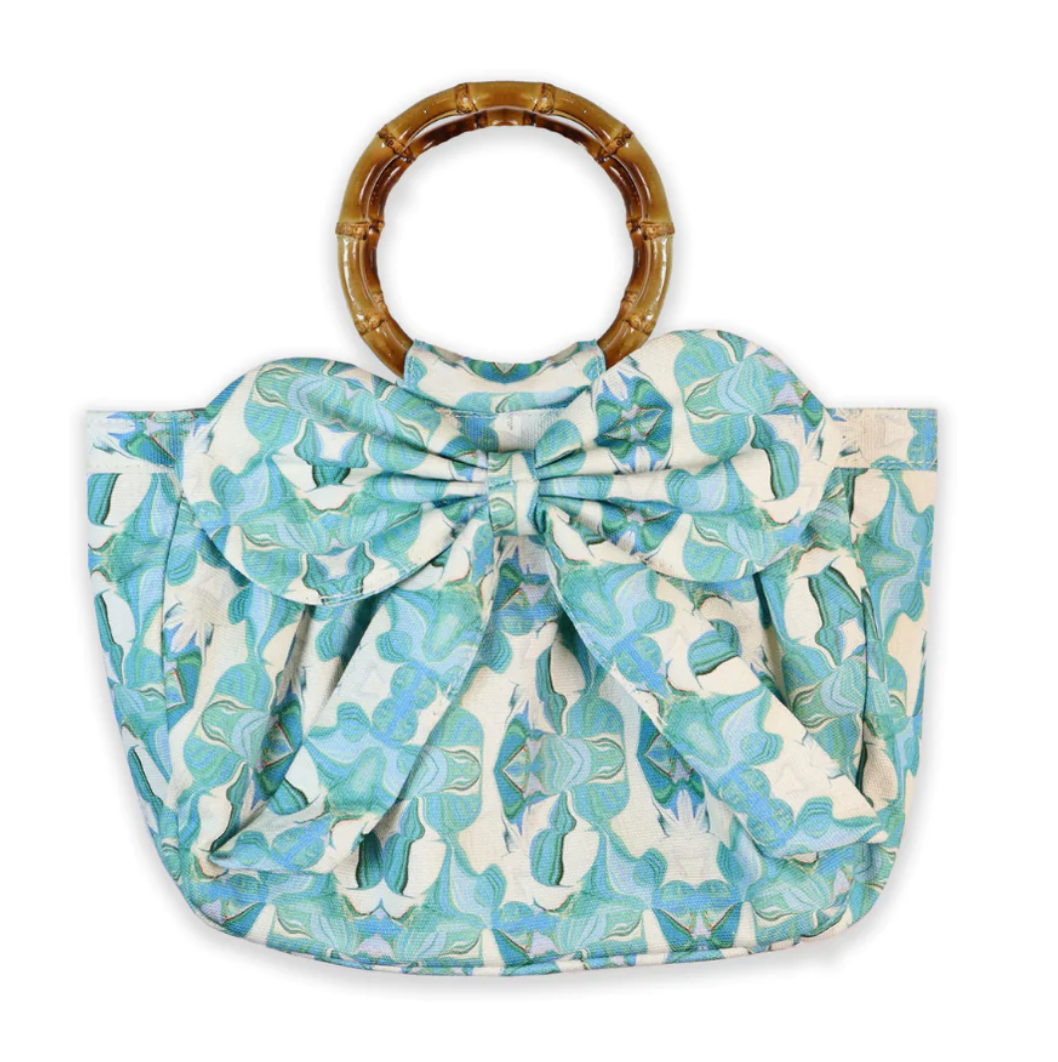 Fern Blue Bow Bag