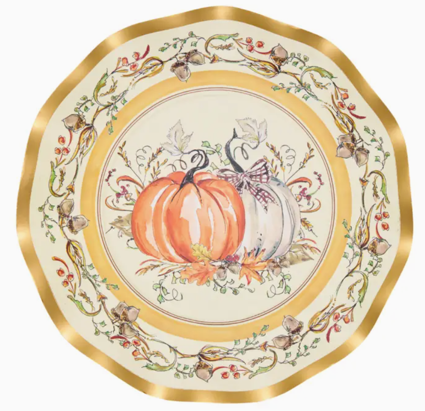 Turkey & Gourd Salad Plates (Set of 8)