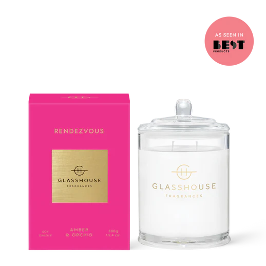 13.4 oz Triple Scented Candle Rendezvous- Amber & Orchid