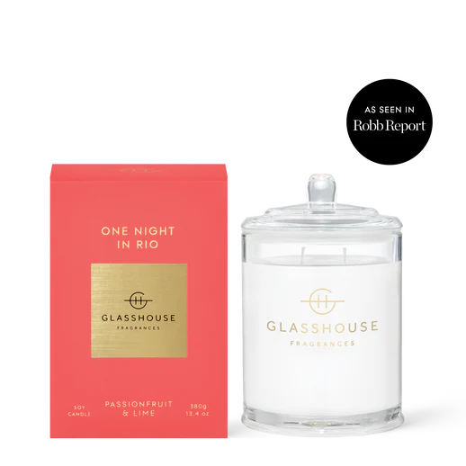 13.4 oz Triple Scented Candle One Night in Rio- Passionfruit & Lime
