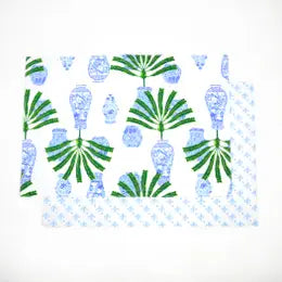 Ginger Jar Palm Reversible Placemat Set
