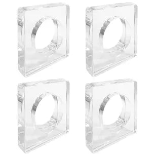 LP-Acrylic Napkin Ring Set - Clear