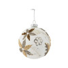 PH-Pearl and Feather Glass Ornament