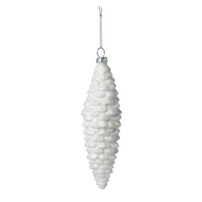 PH- Frosted White Pine Cone Ornament