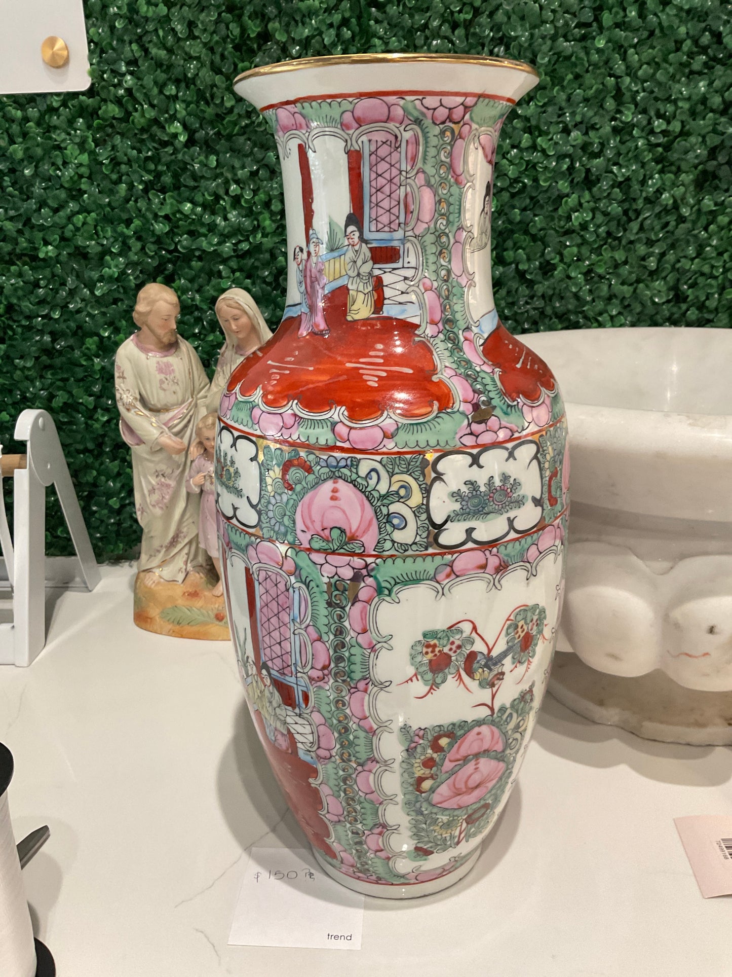 Chinoiserie Vase Small - Pink and Red
