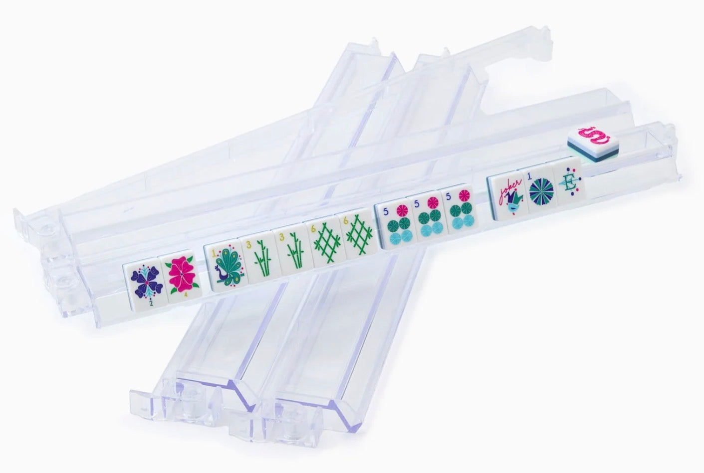 OhMyMahjong Clear Acrylic Rack and Pusher Set