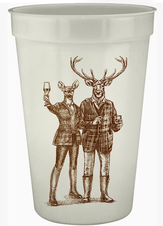 Faire Alexa Pulitzer Reindeer Romp (cheers) cups (set of 12)
