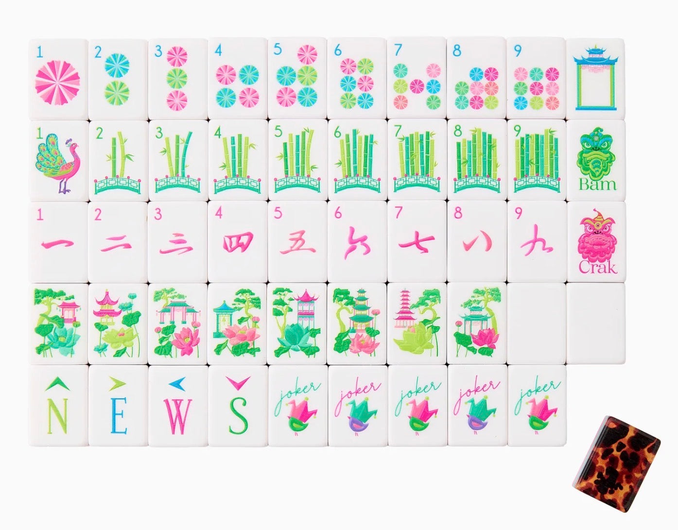 OhMyMahjong Glow Wild Mahjong Tiles