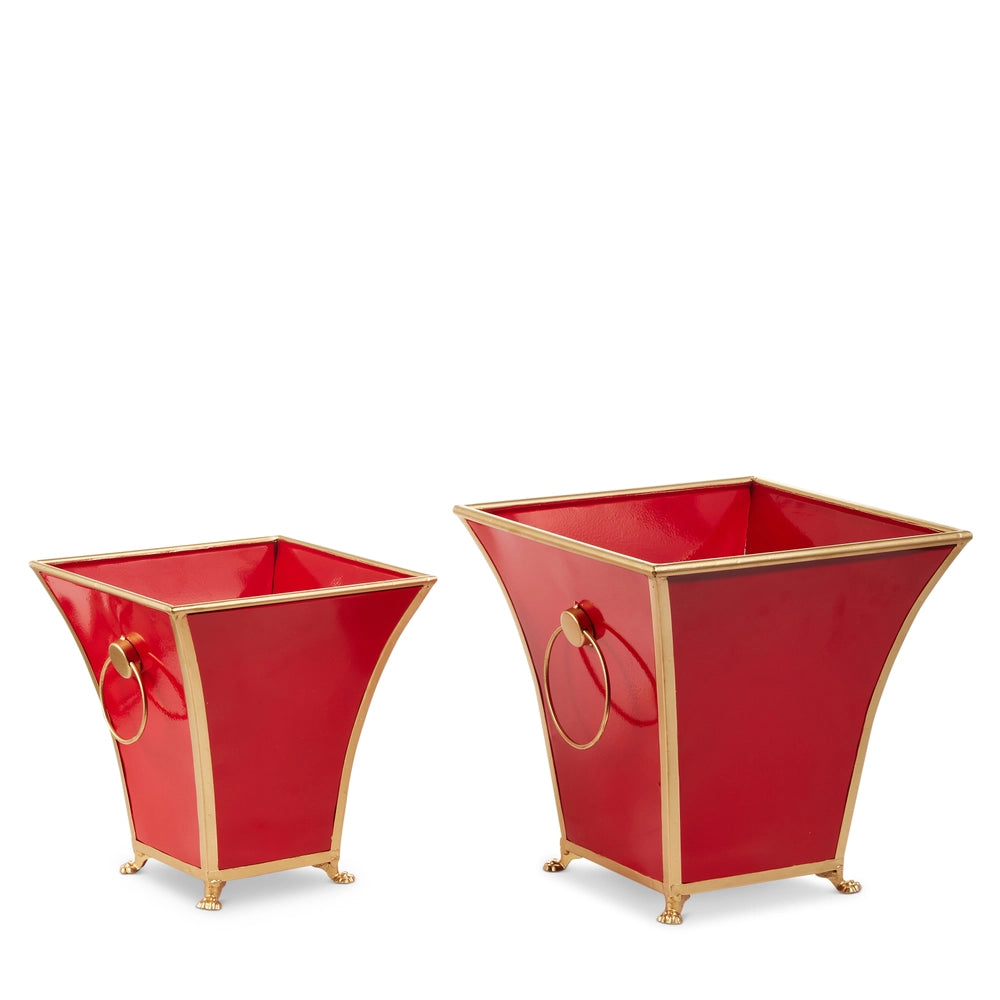 Red & Gold Cache Pots