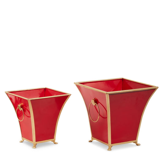 Red & Gold Cache Pots