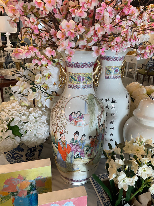 Chinoiserie Vases Pair