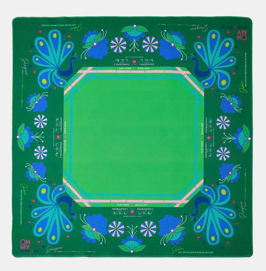 OhMyMahjong Birdie Green Mat in Tube