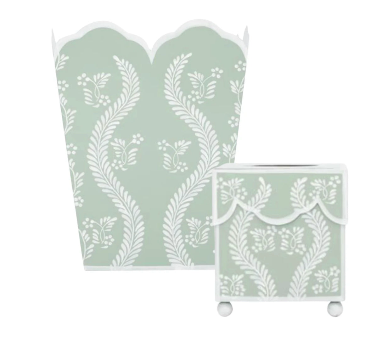 TRELLIS WASTEPAPER BASKET & TISSUE HOLDER