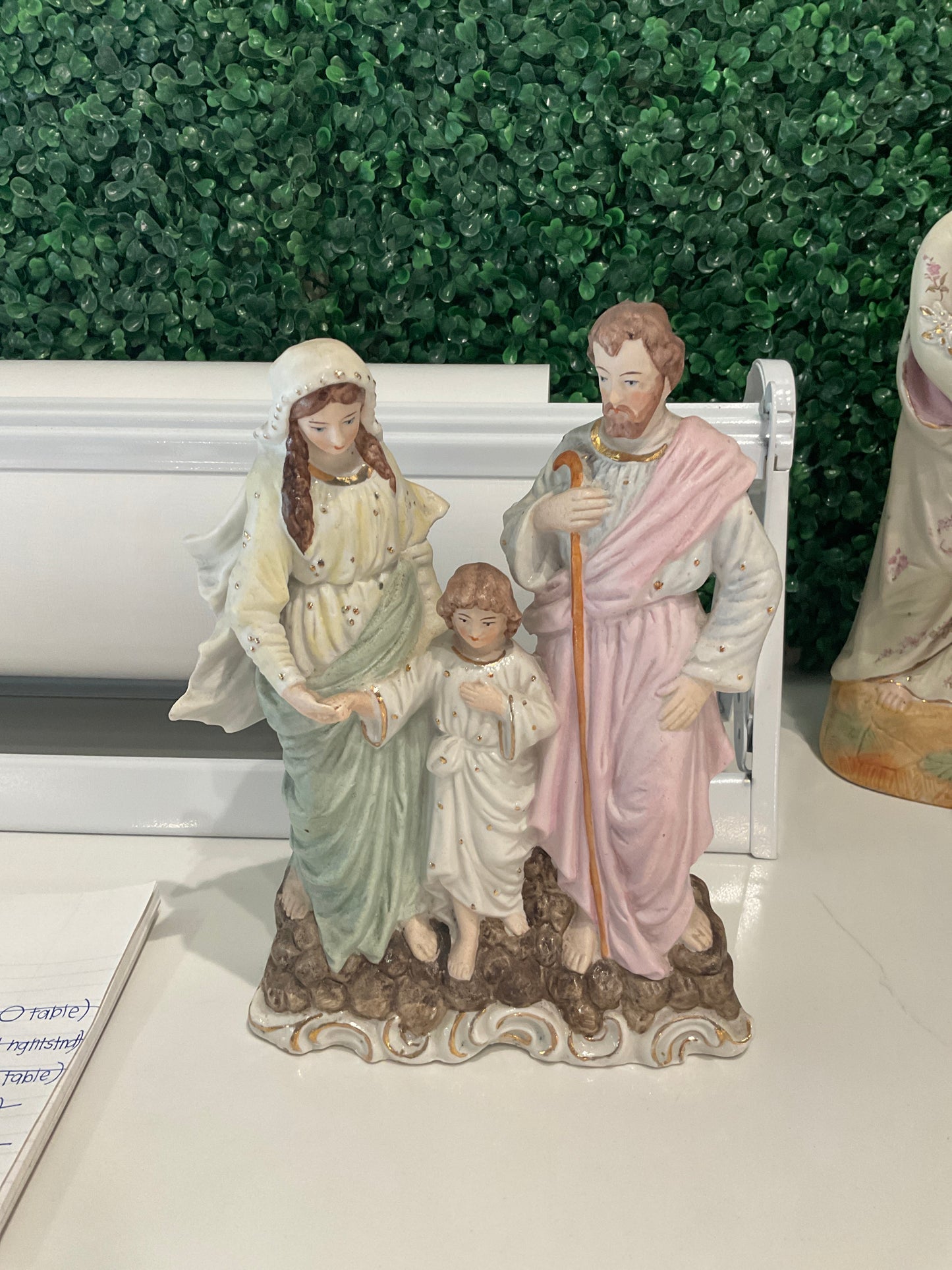 Mary, Joseph, Child Statue