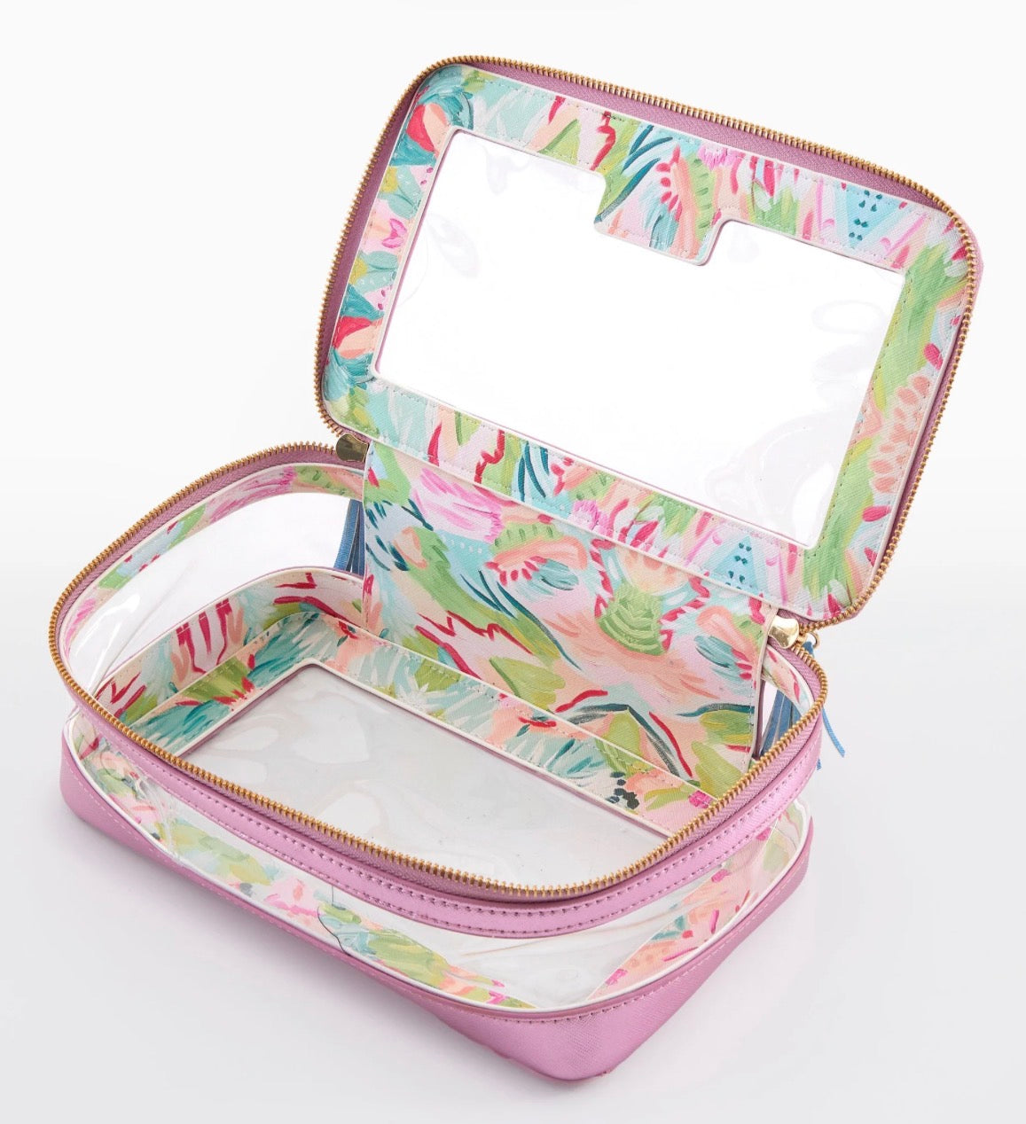 OhMyMahjong Metallic Light Pink Tile Storage Bag