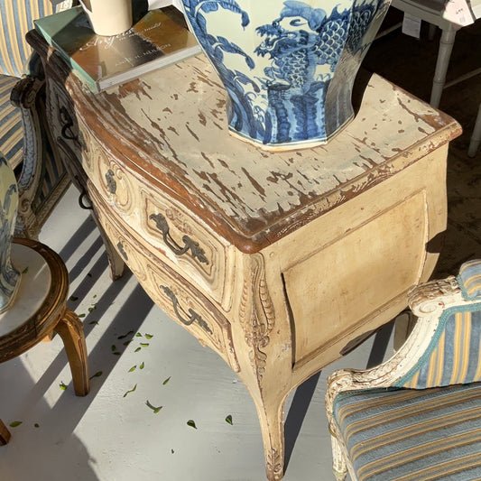 Two drawer distressed wood chest