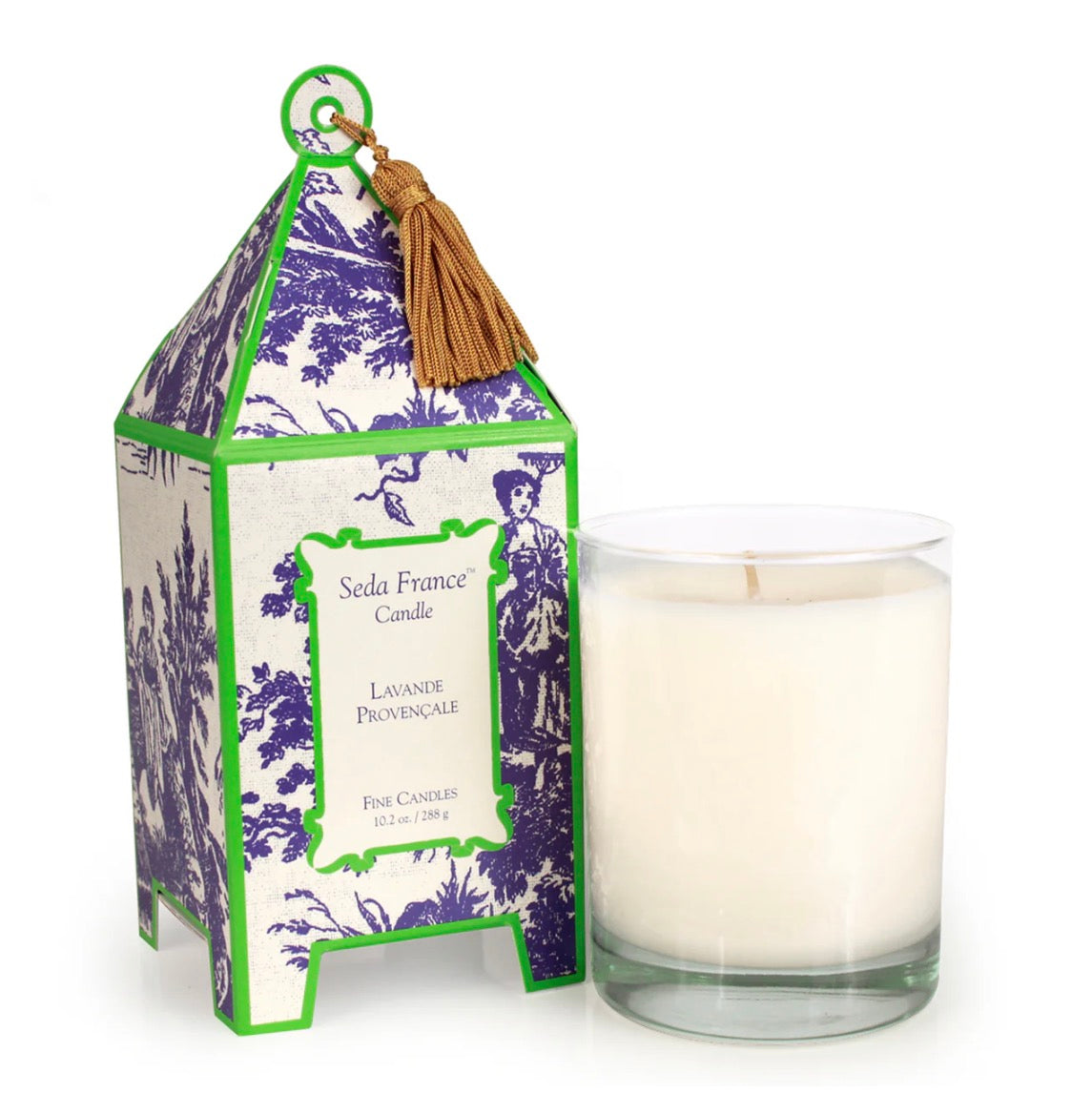 Lavande Provencale Classic Toile Pagoda Box Candle