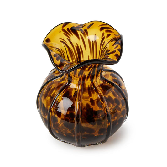 Ruffled Tortoise Print Vase
