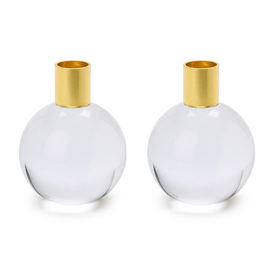 Clear Taper Candleholders