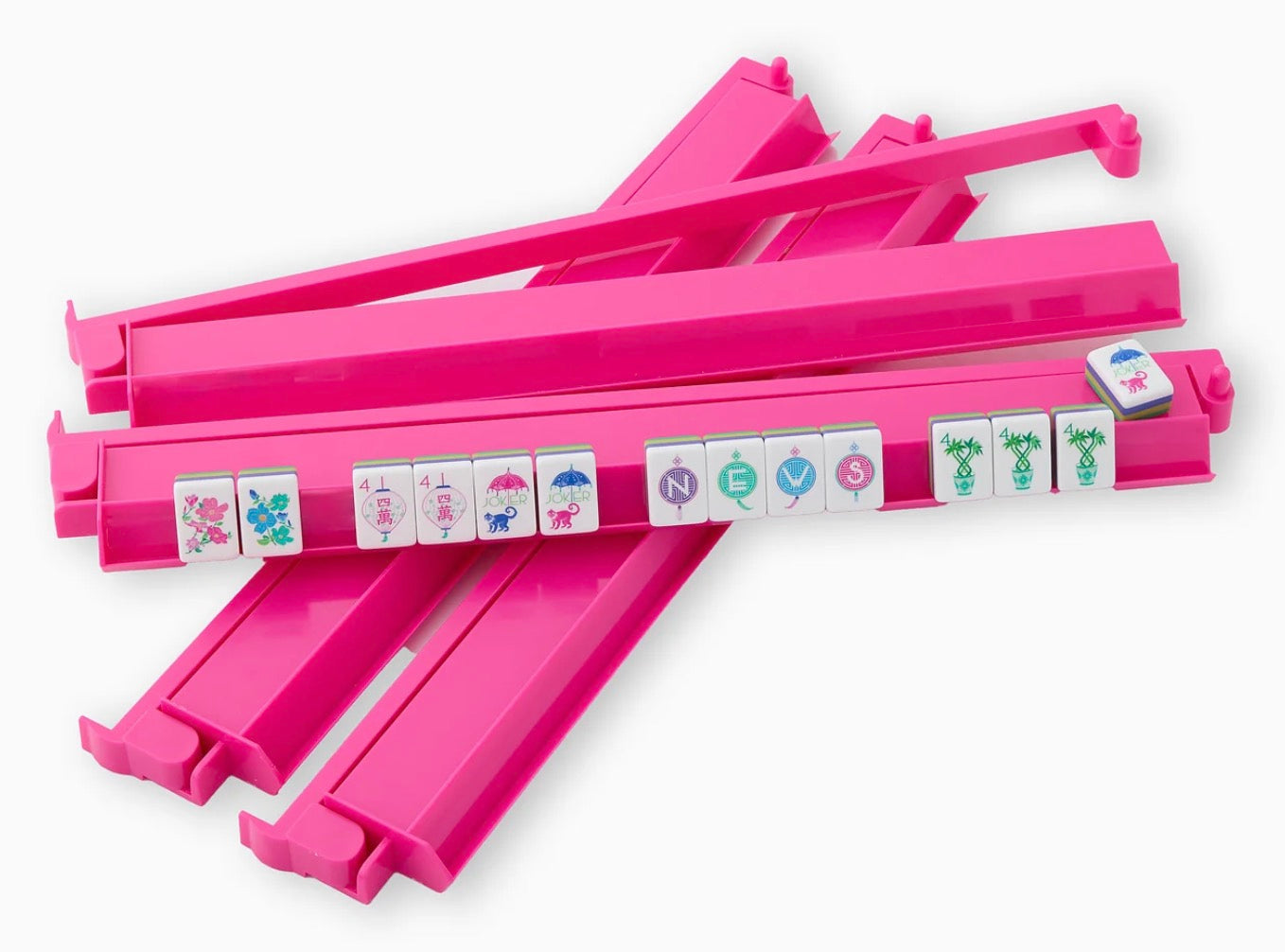 OhMyMahjong Hot Pink Rack and Pusher Set