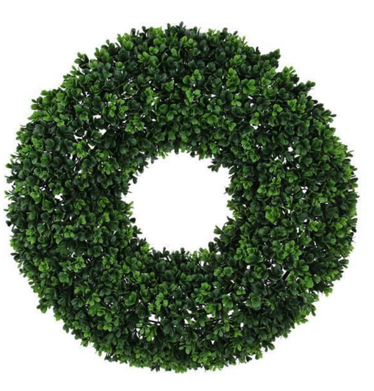 23"Dia Boxwood Wreath With Ribbon