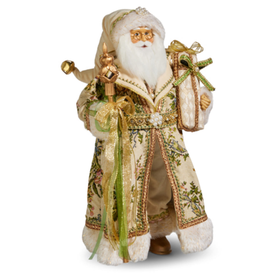 18" BLOOMING FLORAL SANTA