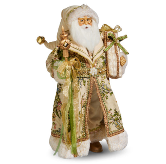18" BLOOMING FLORAL SANTA