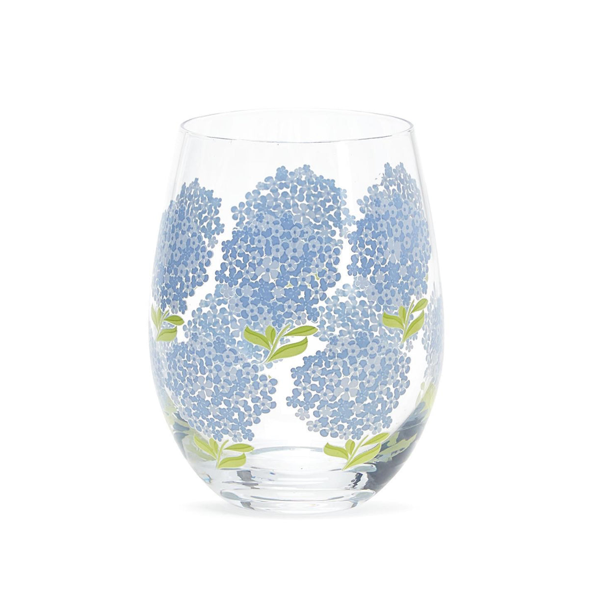 Hydrangea Stemless Wine Glass