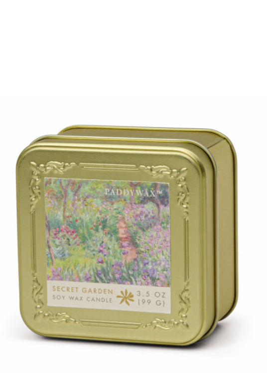 Impressionist Gold Tin Candles