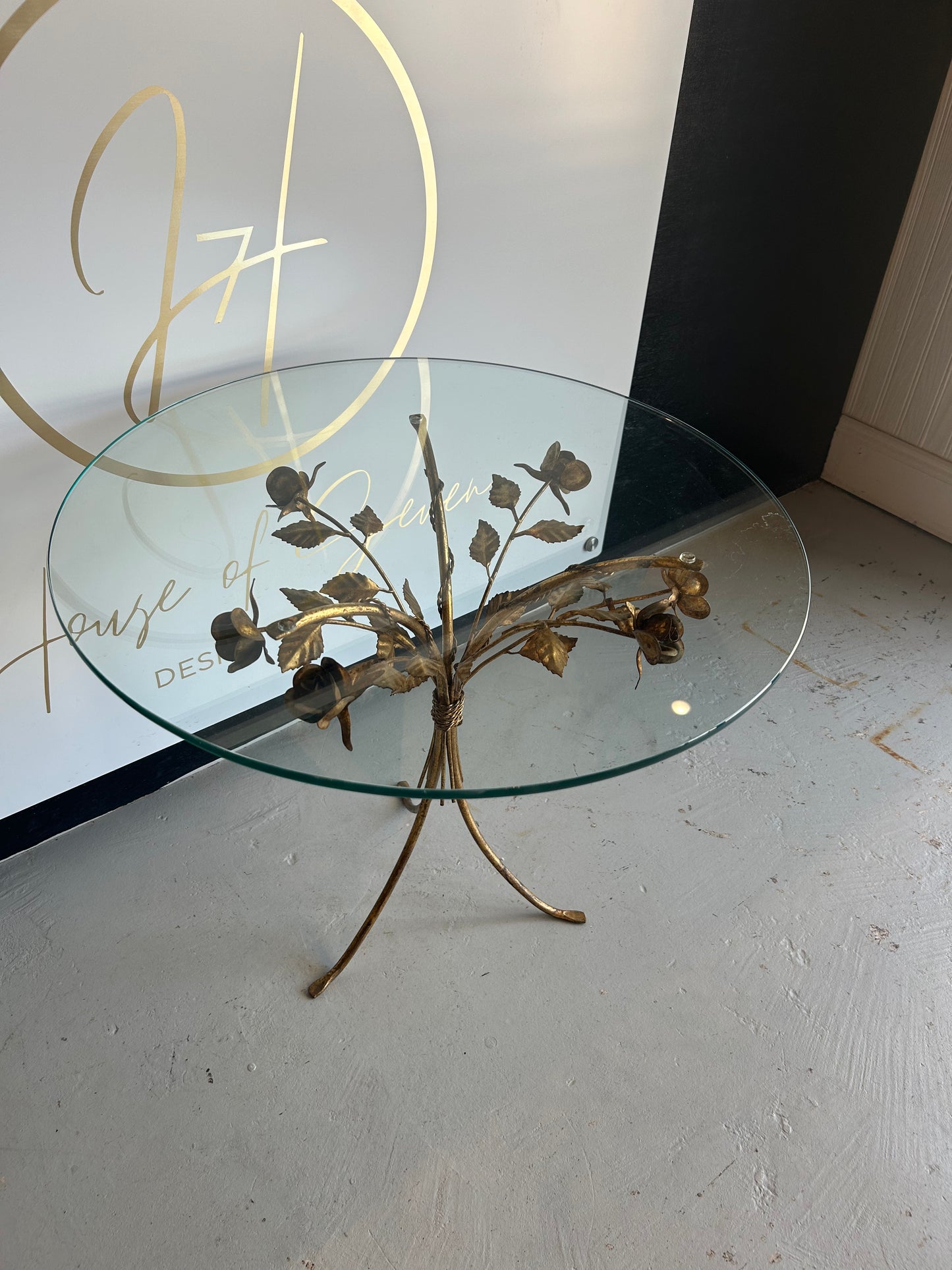 Coco Chanel Glass Top Table
