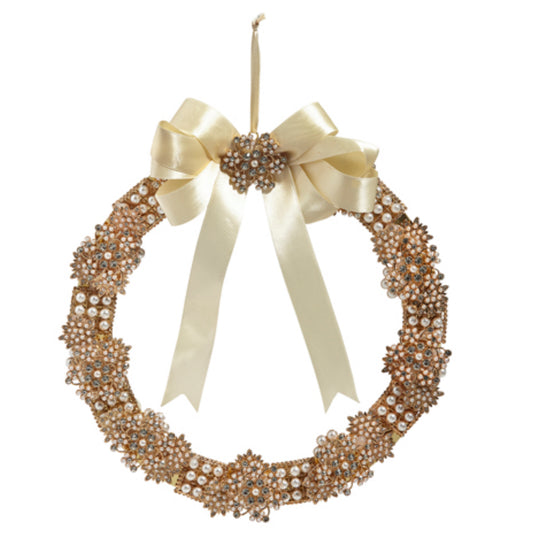 10.5" VINTAGE BROOCH WREATH