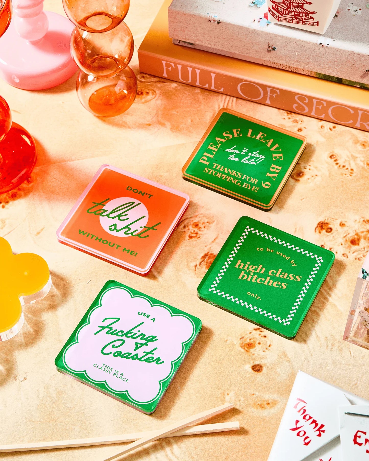 Snarky Orange | Set of 4 Coasters