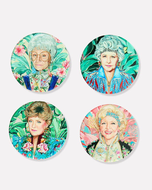 Golden Gals | Set of 4 Coasters