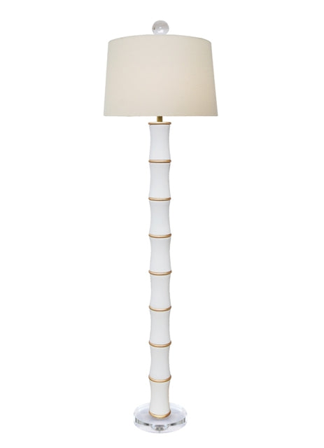 White Bamboo Floor Lamp